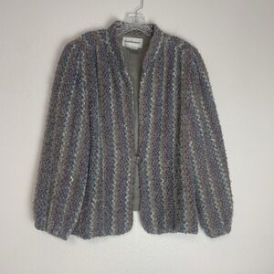 Vintage Donnkenny Lambswool Boucle Jacket Womens 38 (US 8/m=Medium) Hairy Indie
